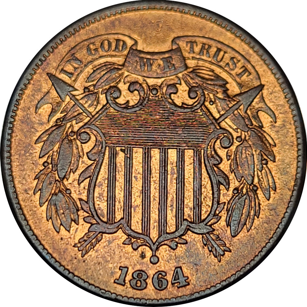 1864-2c-Two-Cent-Copper-Lm-#6
